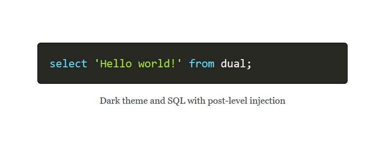 About syntax highlight